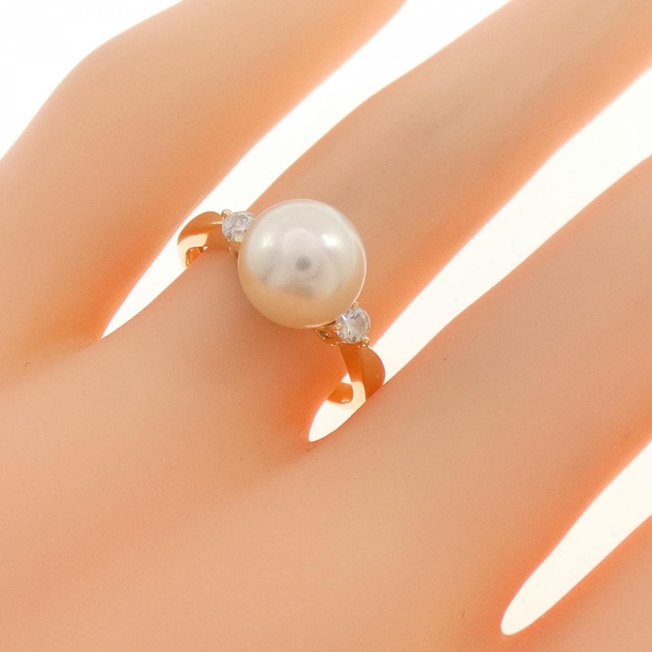 K18YG アコヤパール リング 8.2mm