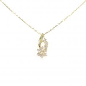 K18YG フラワー ダイヤモンド ネックレス 0.50CT
