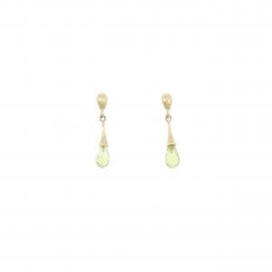 K10YG ペリドット ピアス