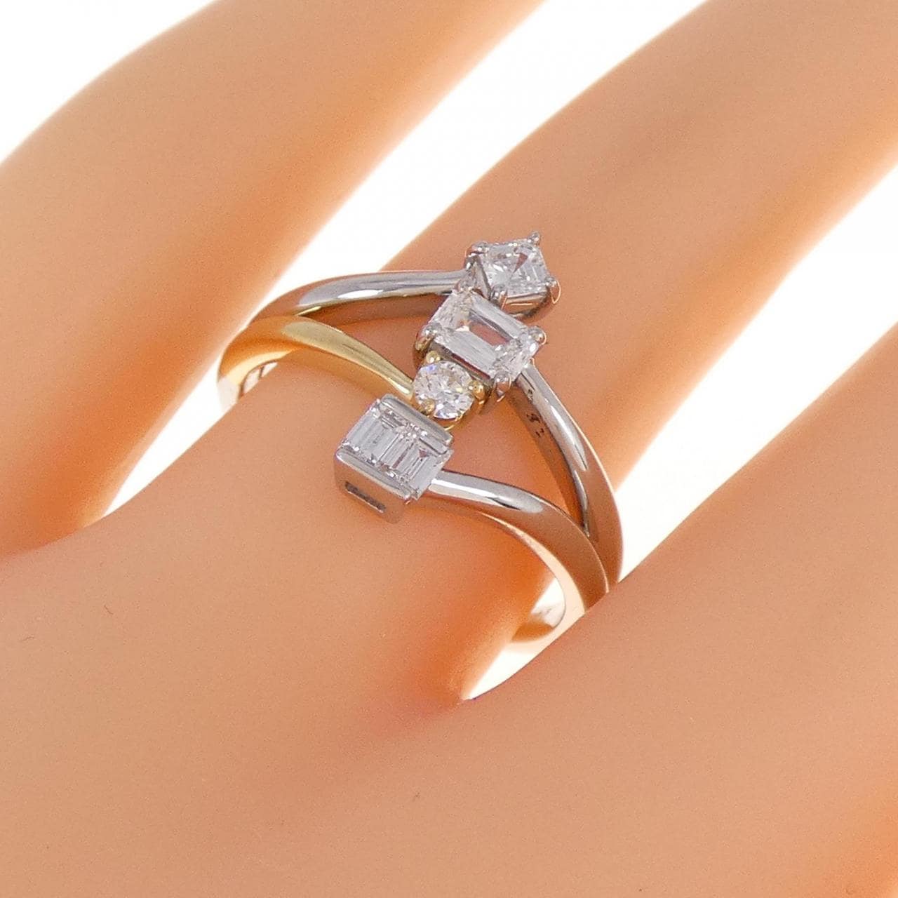 PT/K18YG Diamond ring 0.45CT