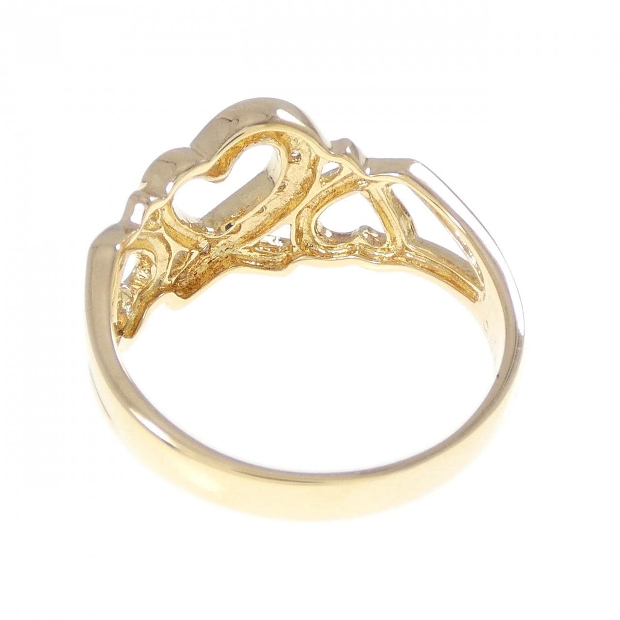 K18YG ハート ダイヤモンド リング 0.05CT