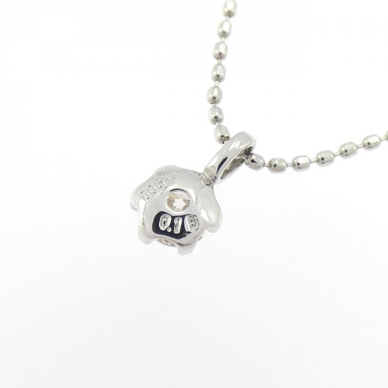 PT900/PT850 ソリティア ダイヤモンド ネックレス 0.15CT