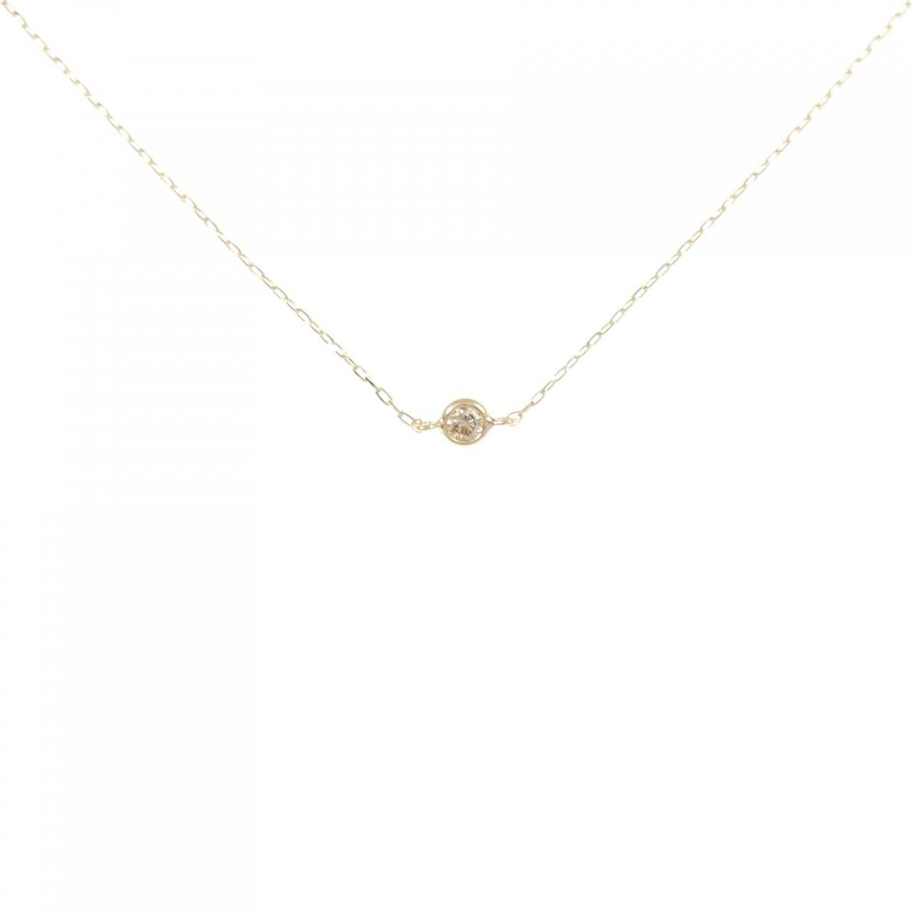 K18YG ソリティア ダイヤモンド ネックレス 0.05CT