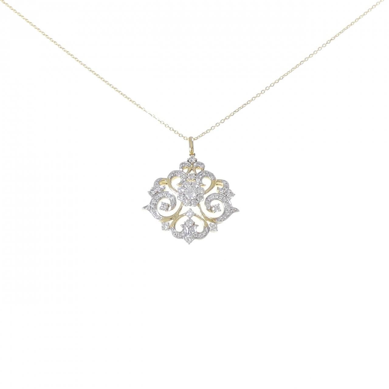 K18YG/K18WG钻石项链 0.116克拉