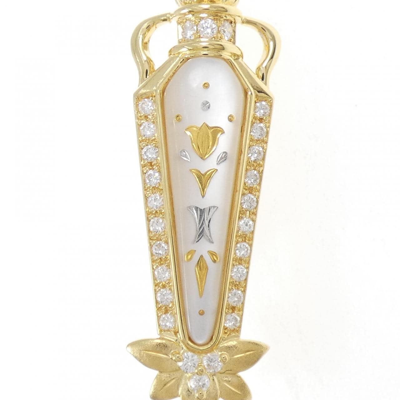 K18YG/PT カラーストーン ブローチ