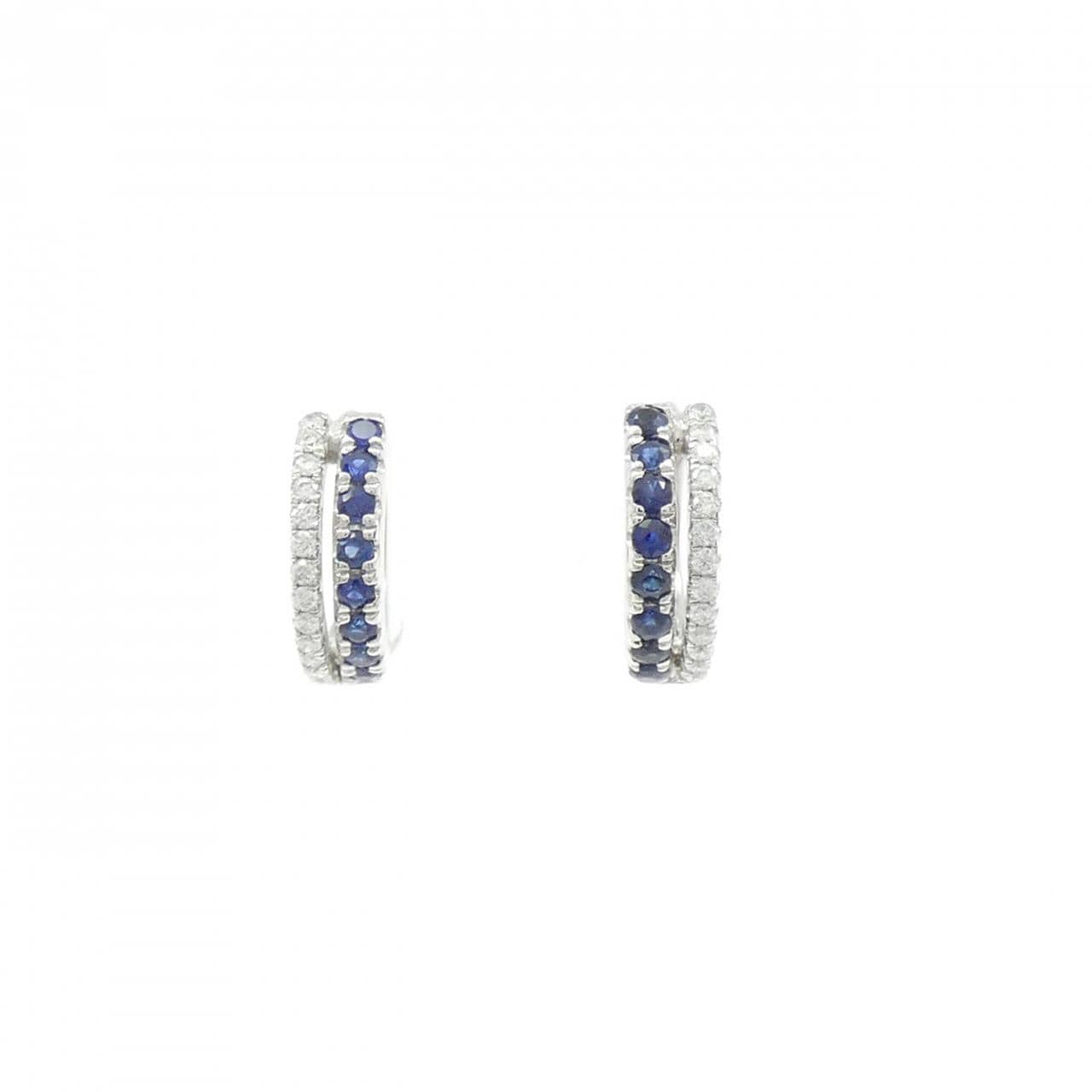 K18WG サファイヤ ピアス 0.22CT