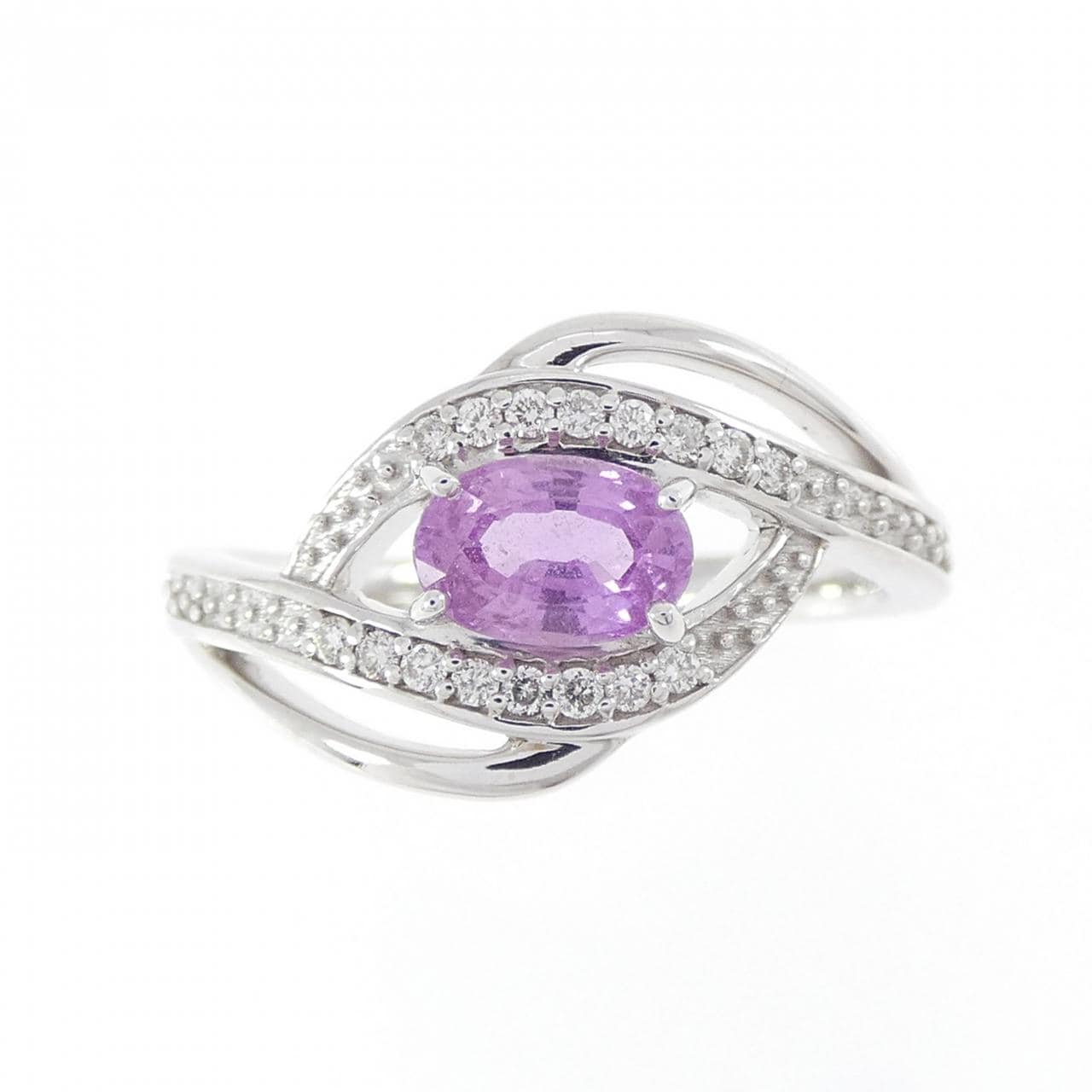 K18WG サファイヤ リング 0.61CT