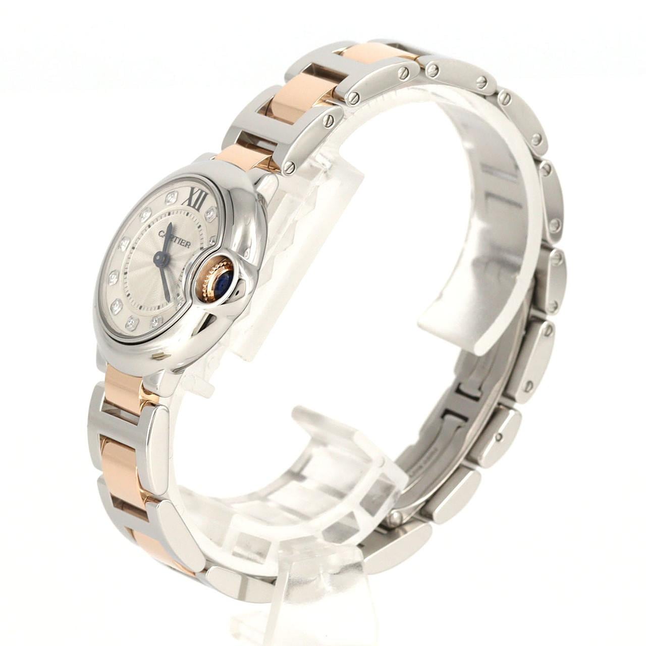 カルティエ バロンブルーSM PGコンビ･11P WE902030 SSxPG クォーツ