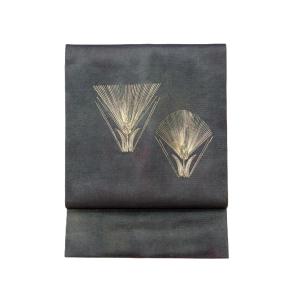 夏名古屋帯　絽織　引箔　刺繍加工
