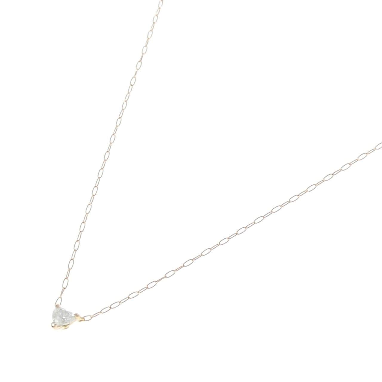 K18PG ハート ダイヤモンド ネックレス 0.12CT