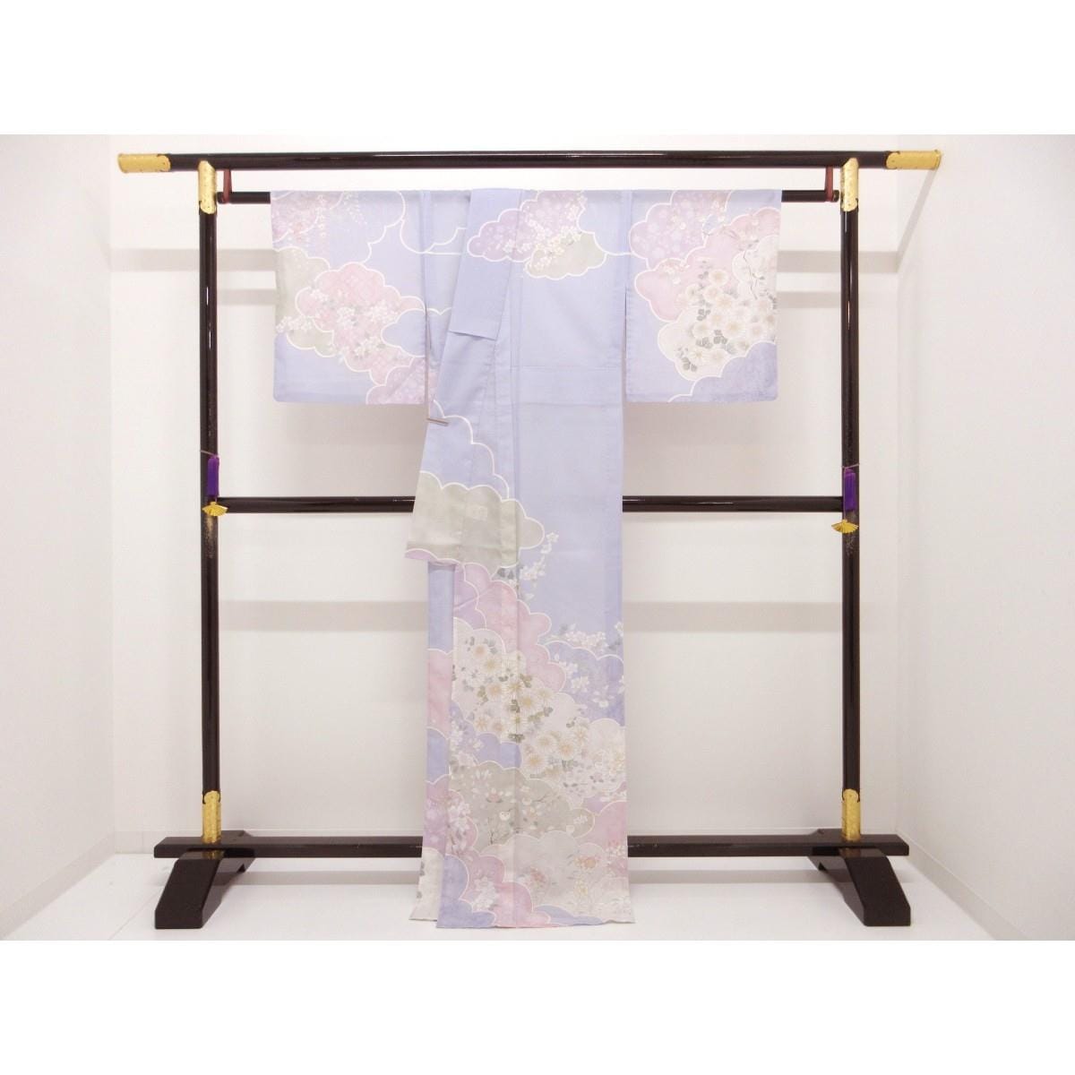 【新品】化繊　単衣　絽織訪問着