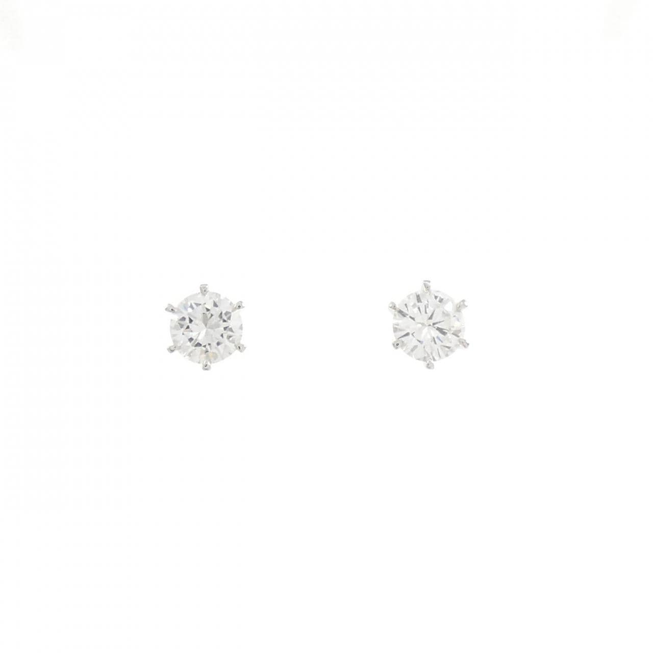 【リメイク】PT900/ST ダイヤモンド ピアス 0.348CT 0.359CT F VS1-2 VG-Good
