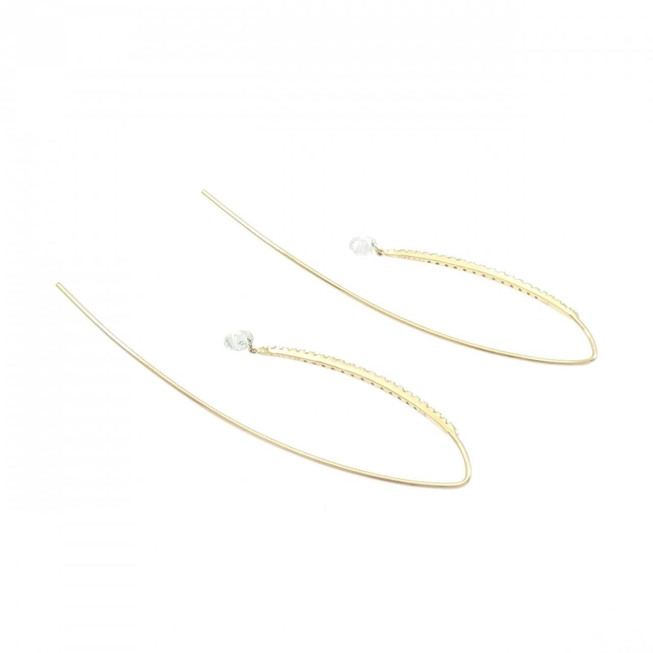 K18YG ダイヤモンド ピアス 0.38CT