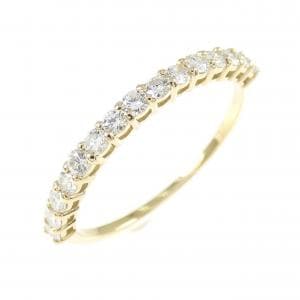 K18YG ハーフエタニティ ダイヤモンド リング 0.30CT