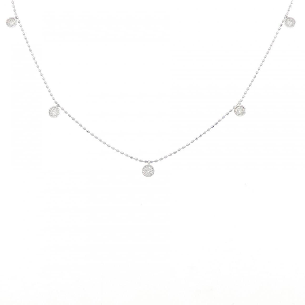 K18WG ダイヤモンド ネックレス 0.30CT