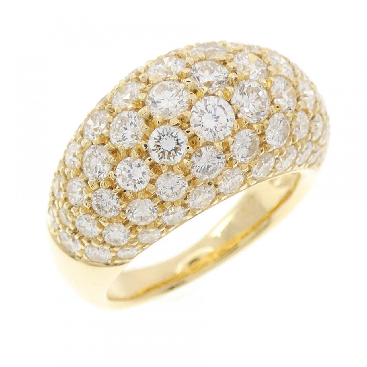 K18YG パヴェ ダイヤモンド リング 3.00CT