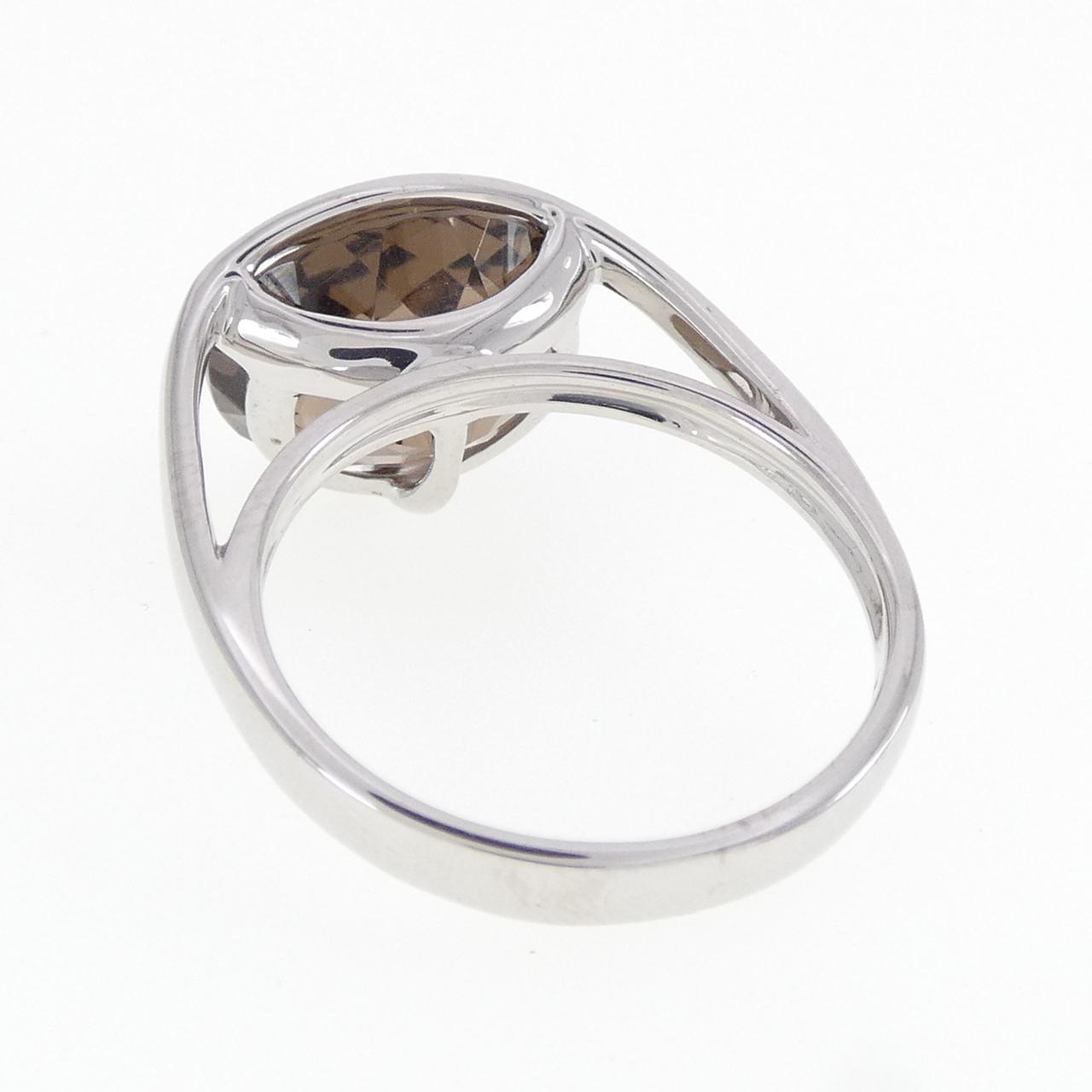 K18WG スモーキークオーツ リング 4.16CT