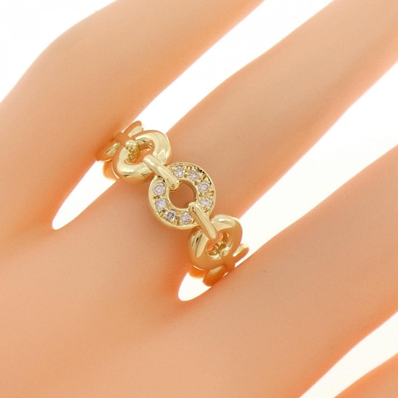 K18YG ダイヤモンド リング 0.08CT