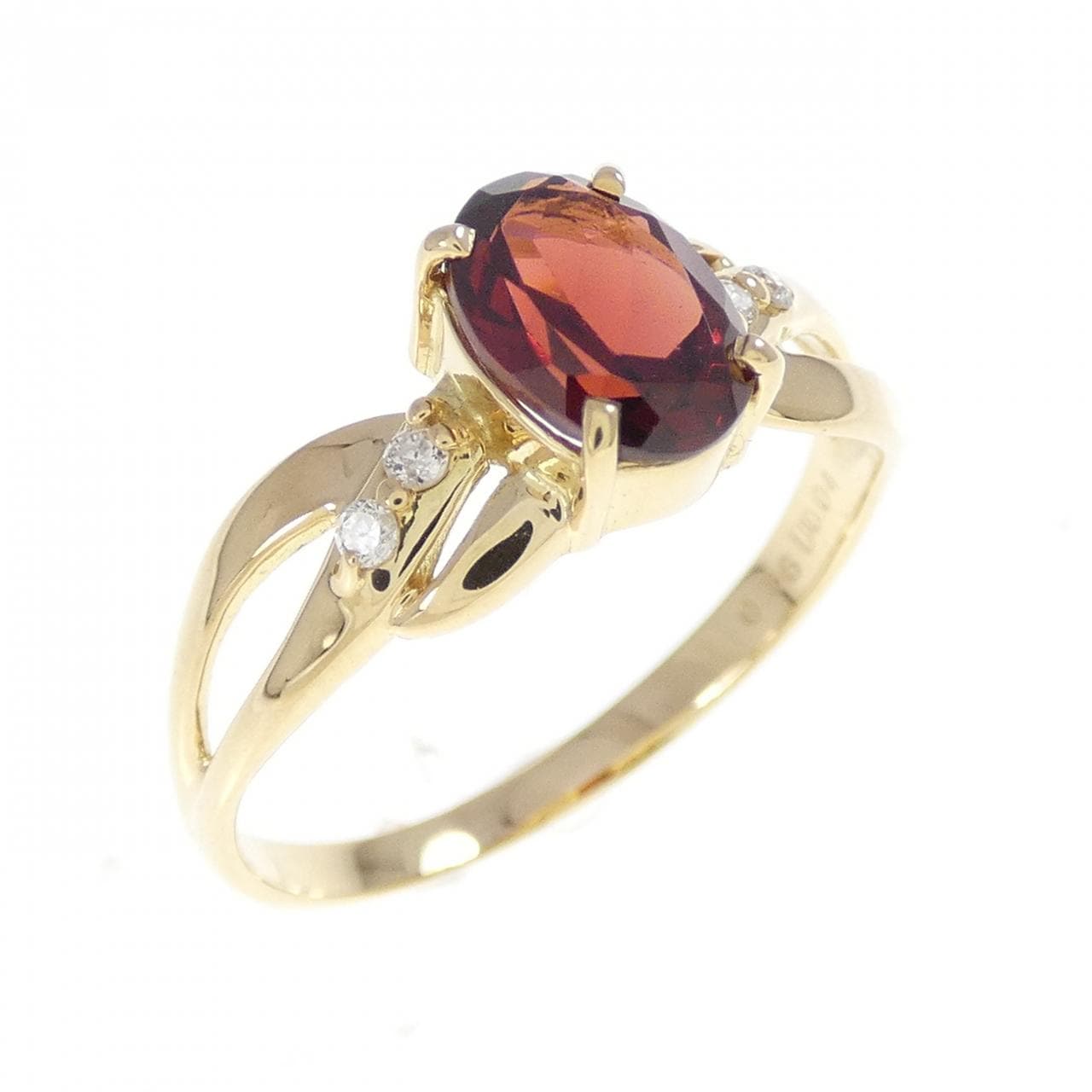 K18YG ガーネット リング 0.86CT