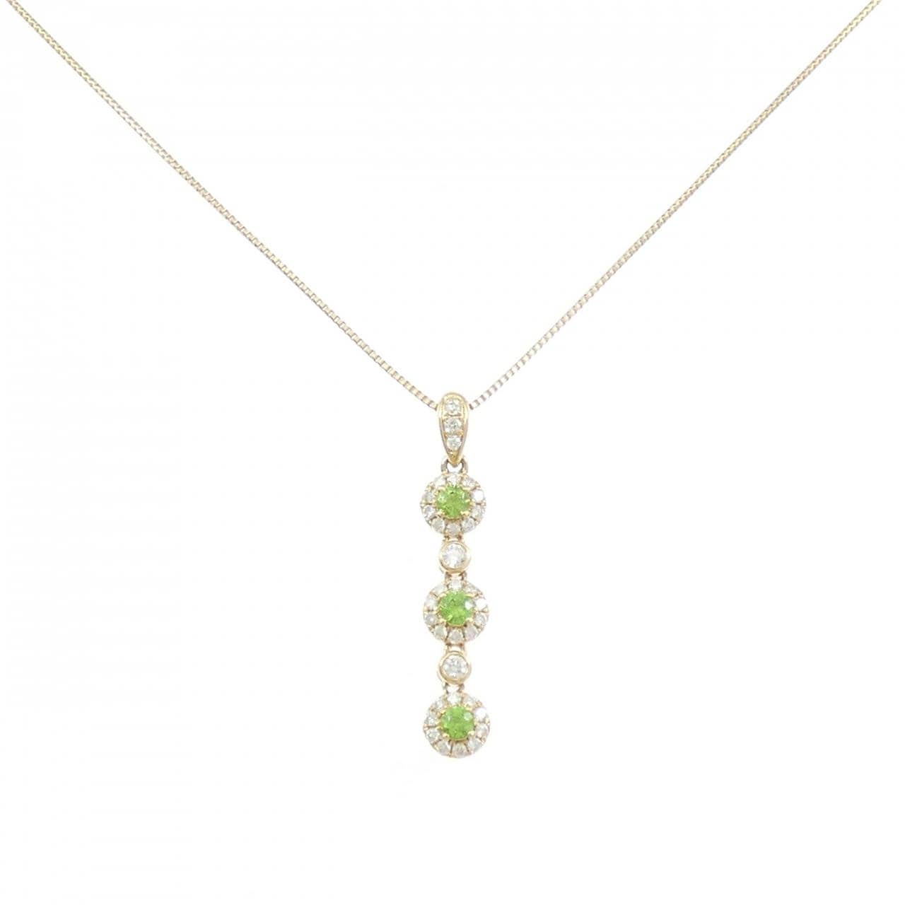 K18YG デマントイドガーネット ネックレス 0.34CT
