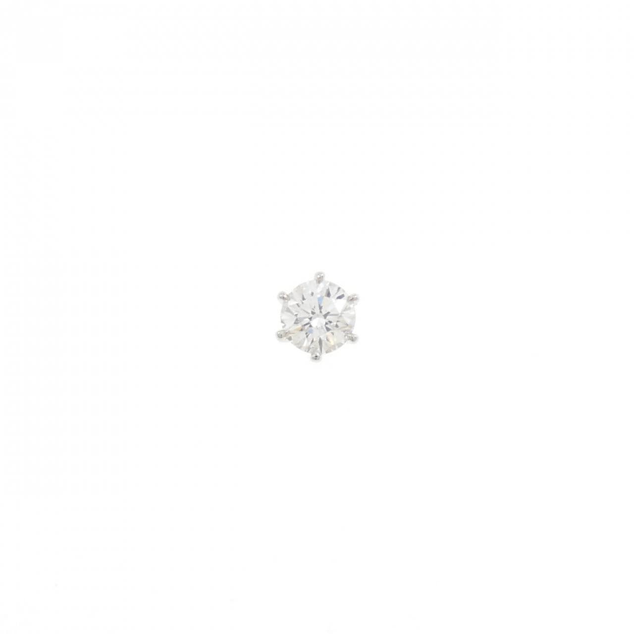 【リメイク】PT900/ST ダイヤモンド ピアス 0.303CT E VS1 VG 片耳