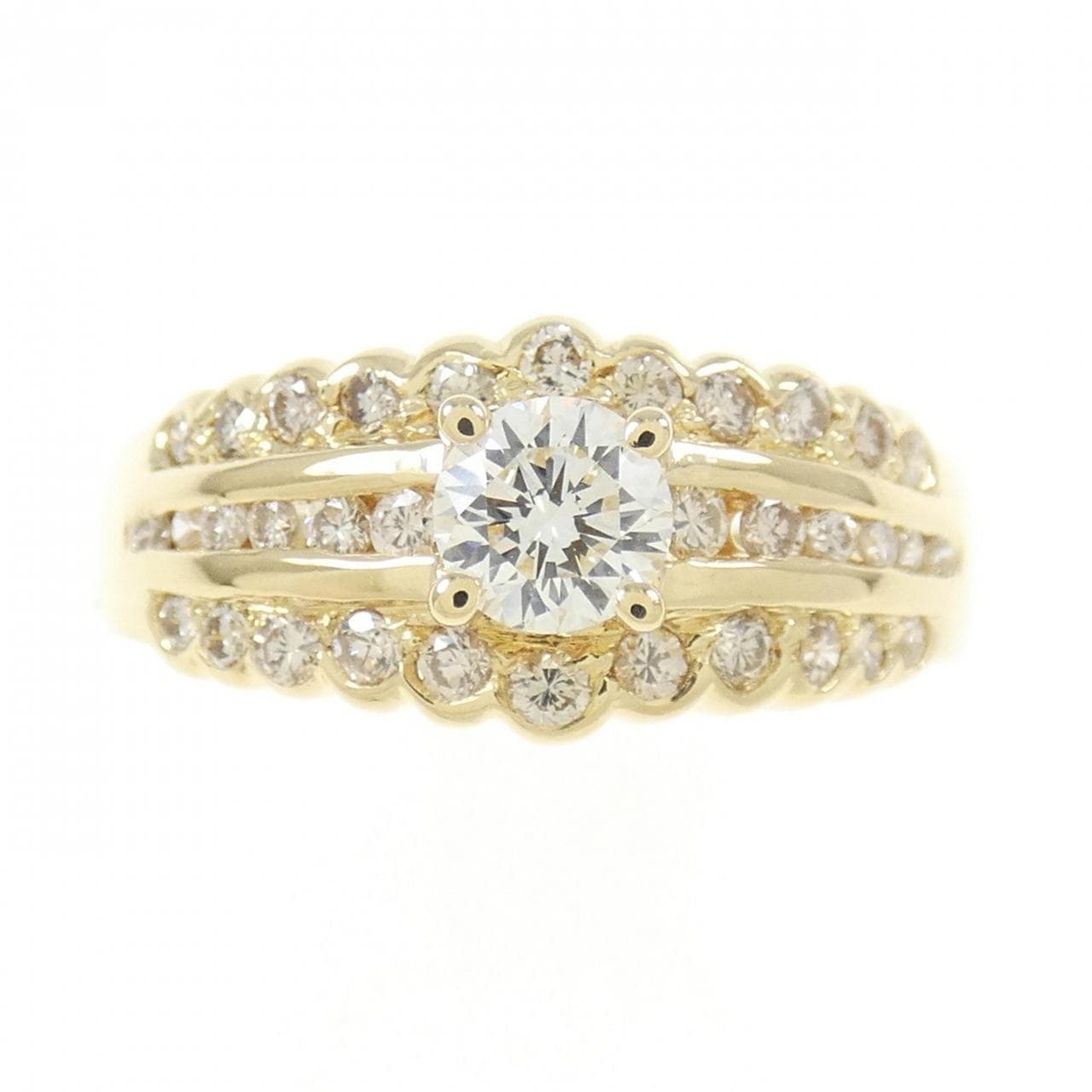 K18YG ダイヤモンド リング 0.319CT