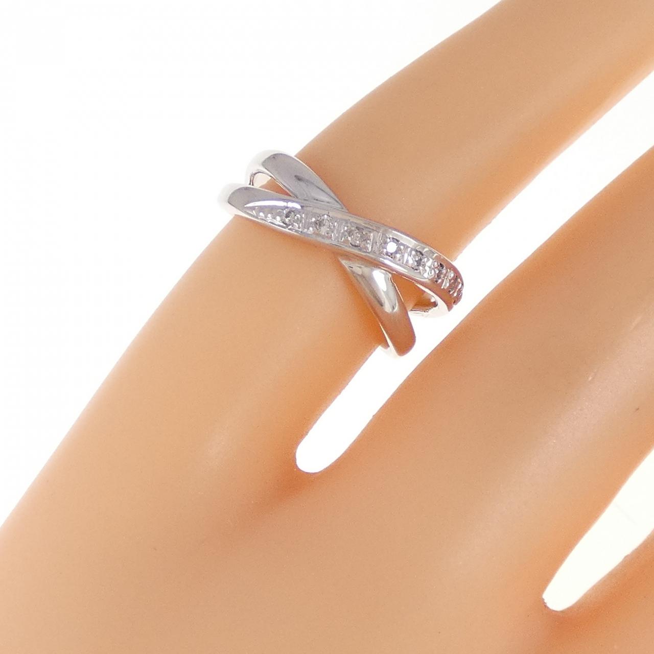 K18WG ダイヤモンド ピンキーリング 0.05CT