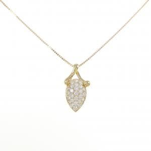 K18YG パヴェ ダイヤモンド ネックレス 1.40CT