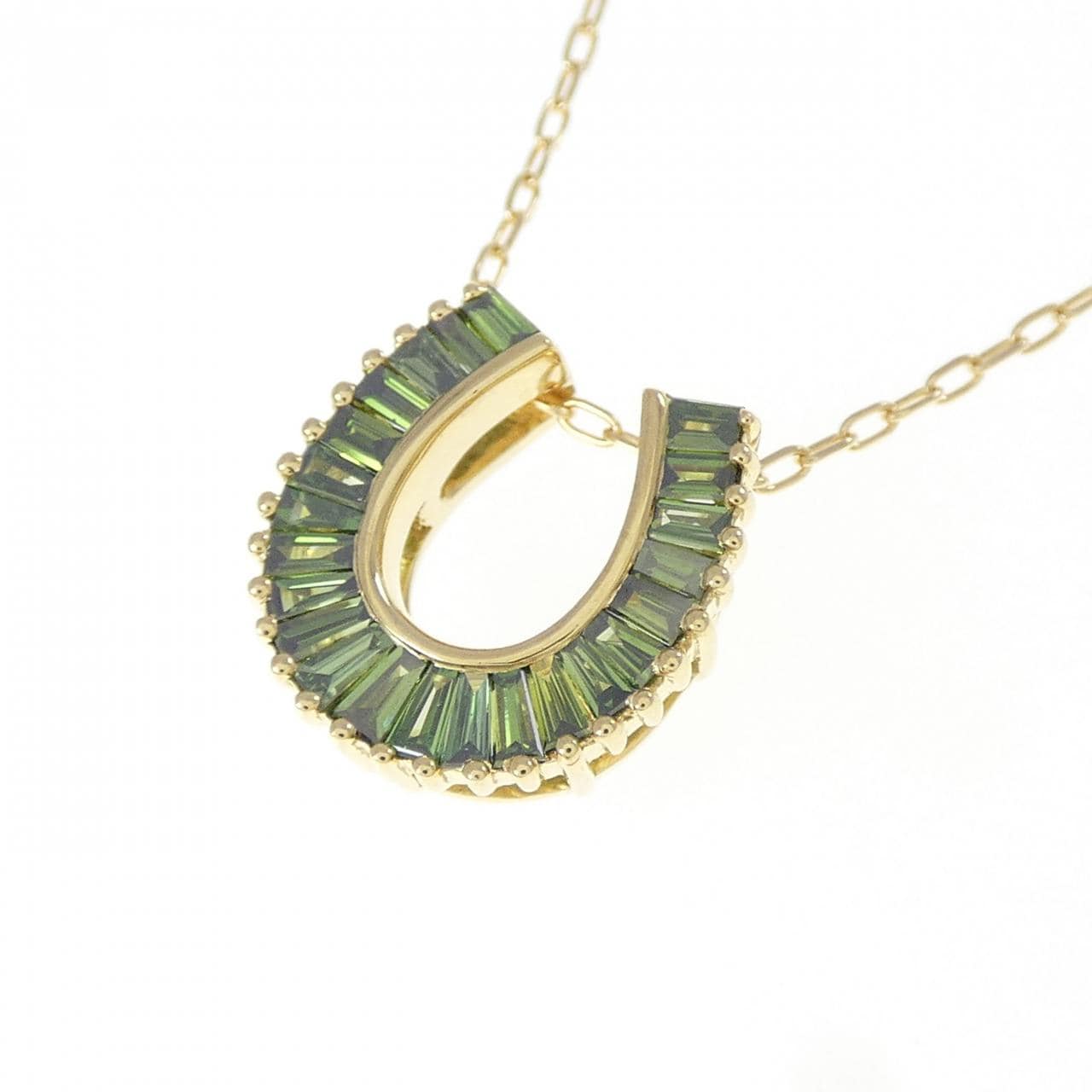 K18YG 马蹄形钻石项链 0.32 克拉