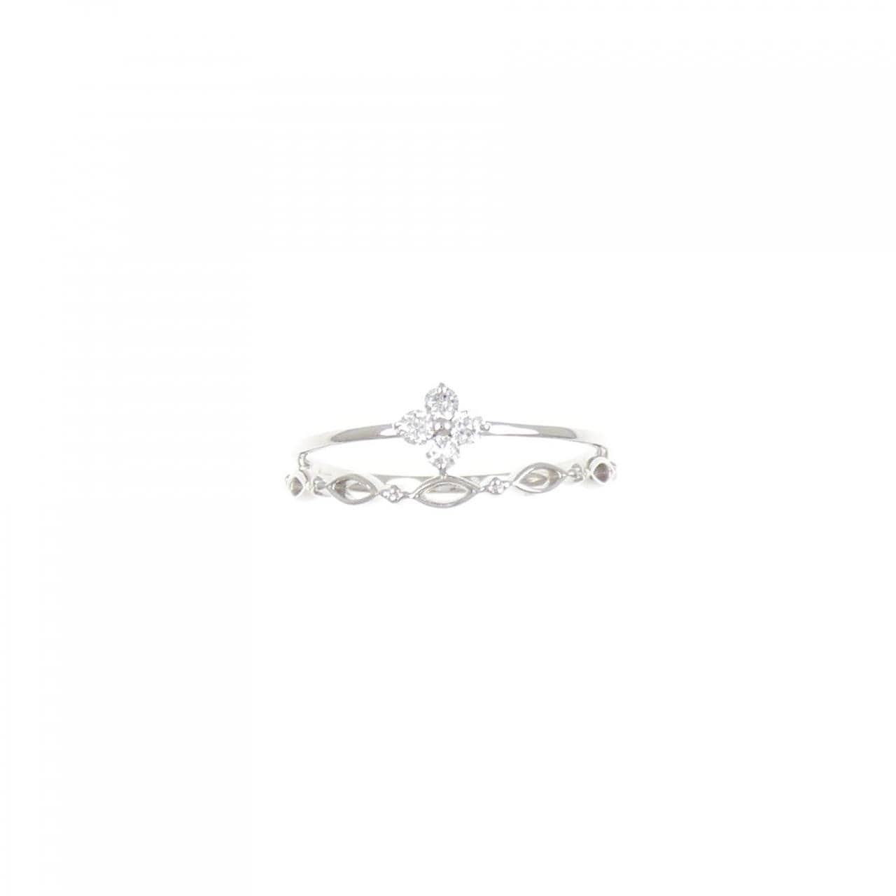 PT900 フラワー ダイヤモンド リング 0.10CT