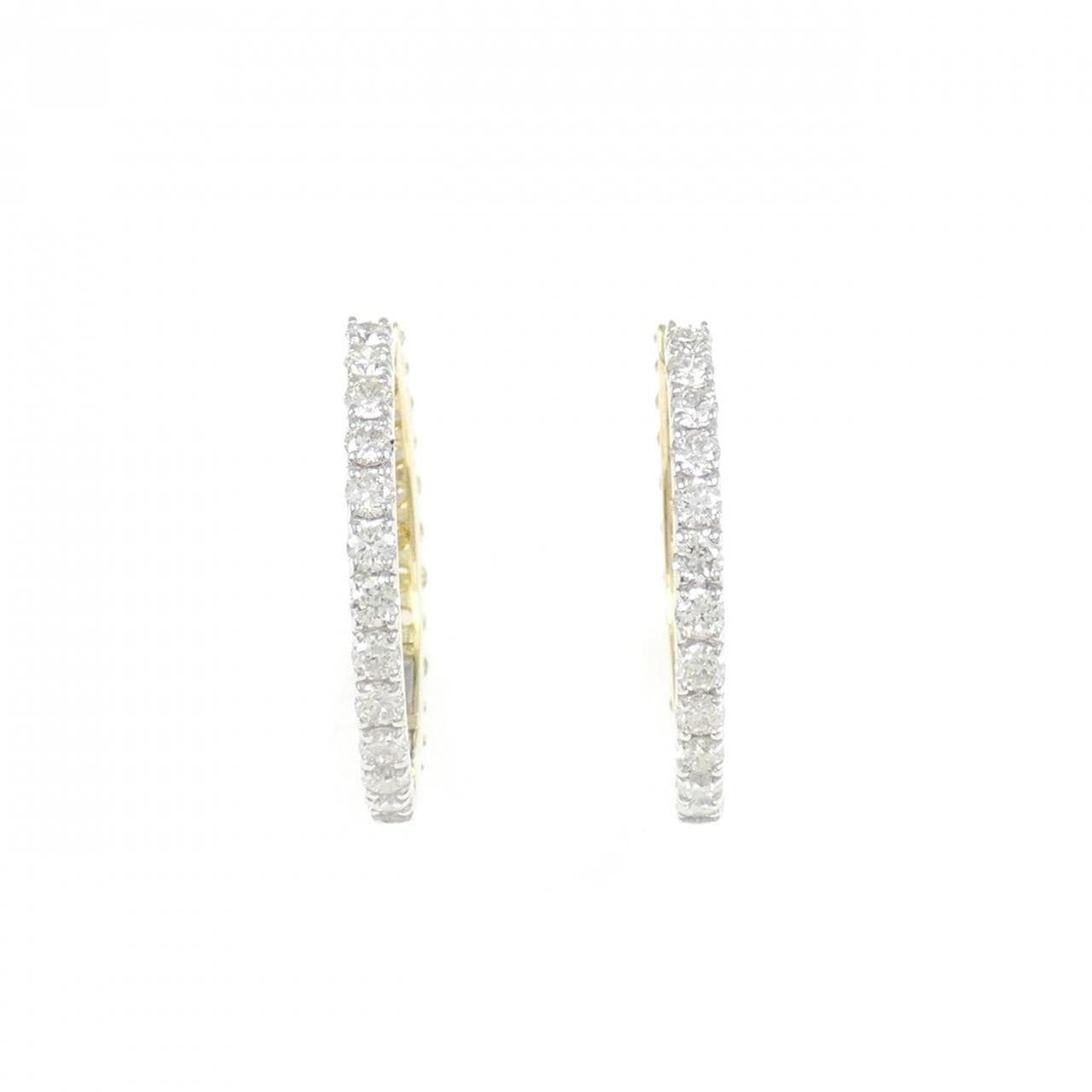K18YG/K18WG ダイヤモンド ピアス 1.00CT