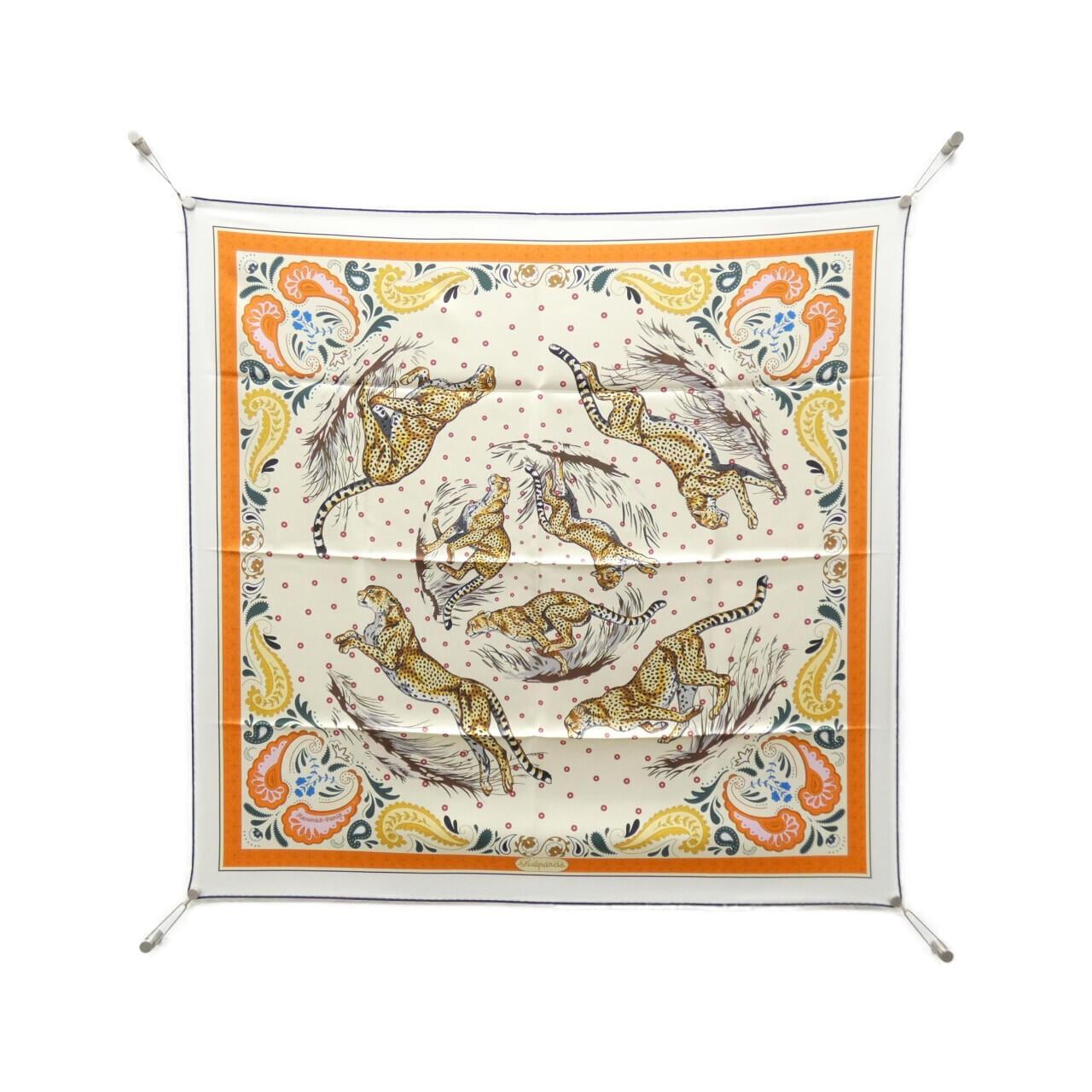 HERMES GUEPARDS BANDANA Carre Double Face 904166S Scarf