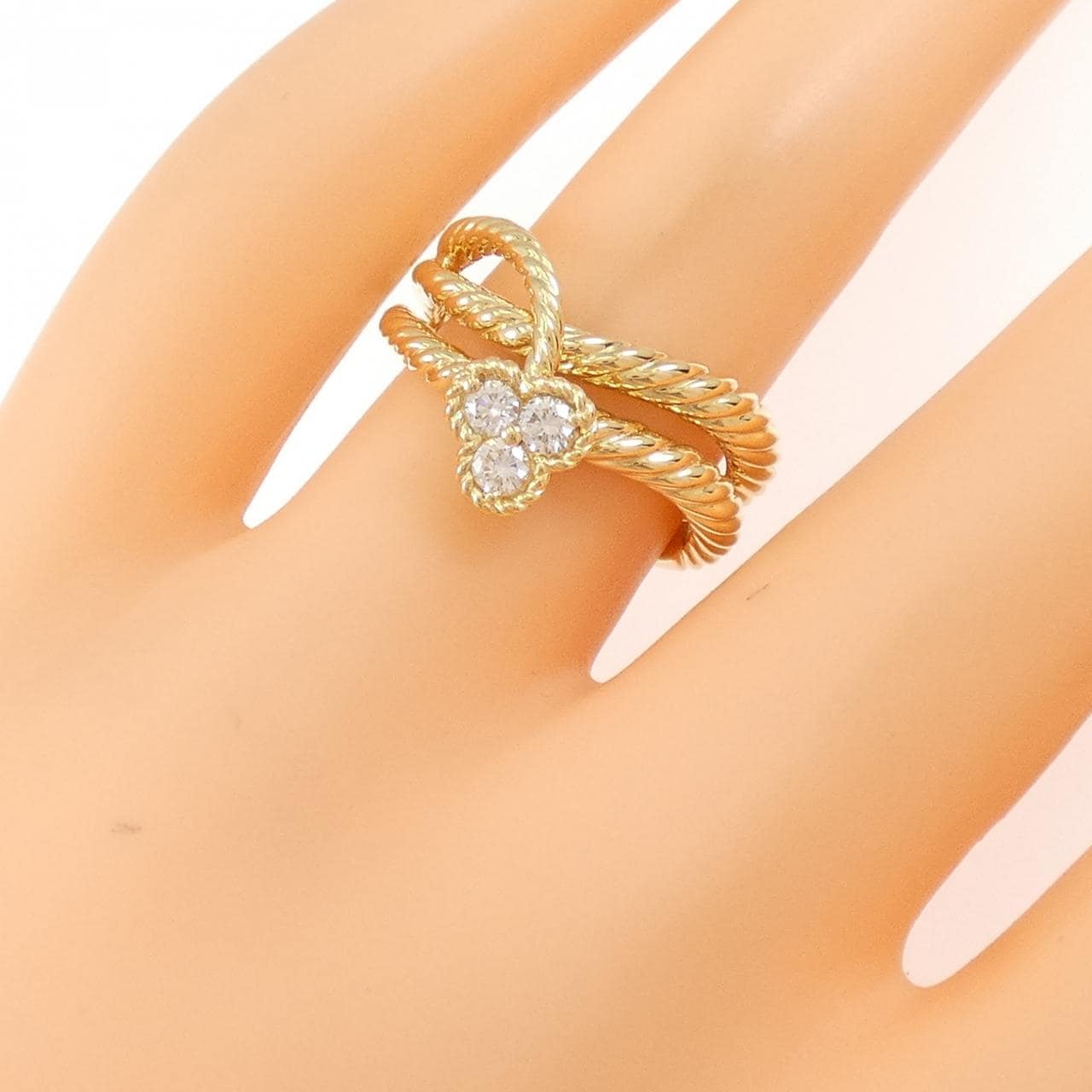 K18YG ダイヤモンド リング 0.18CT