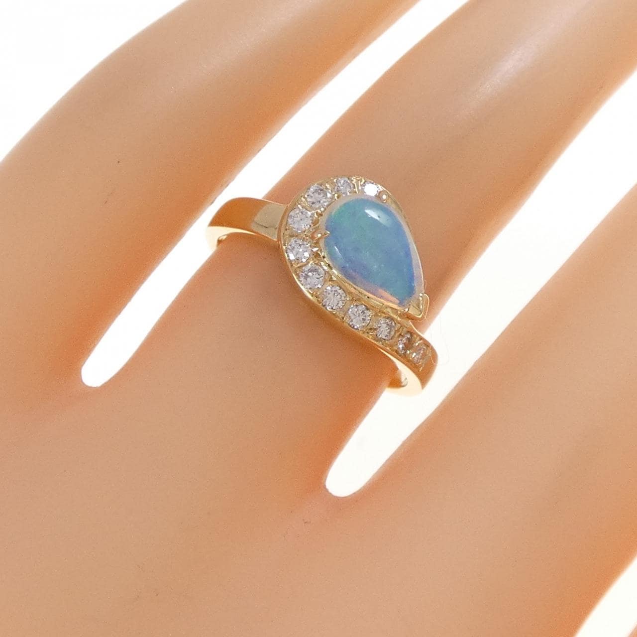 750YG オパール リング