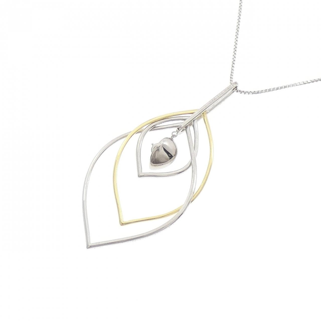 K18WG/K18YG ダイヤモンド ネックレス 0.169CT