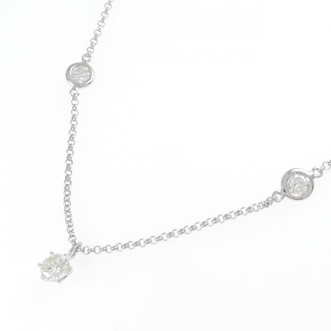 K18WG ダイヤモンド ネックレス 0.656CT
