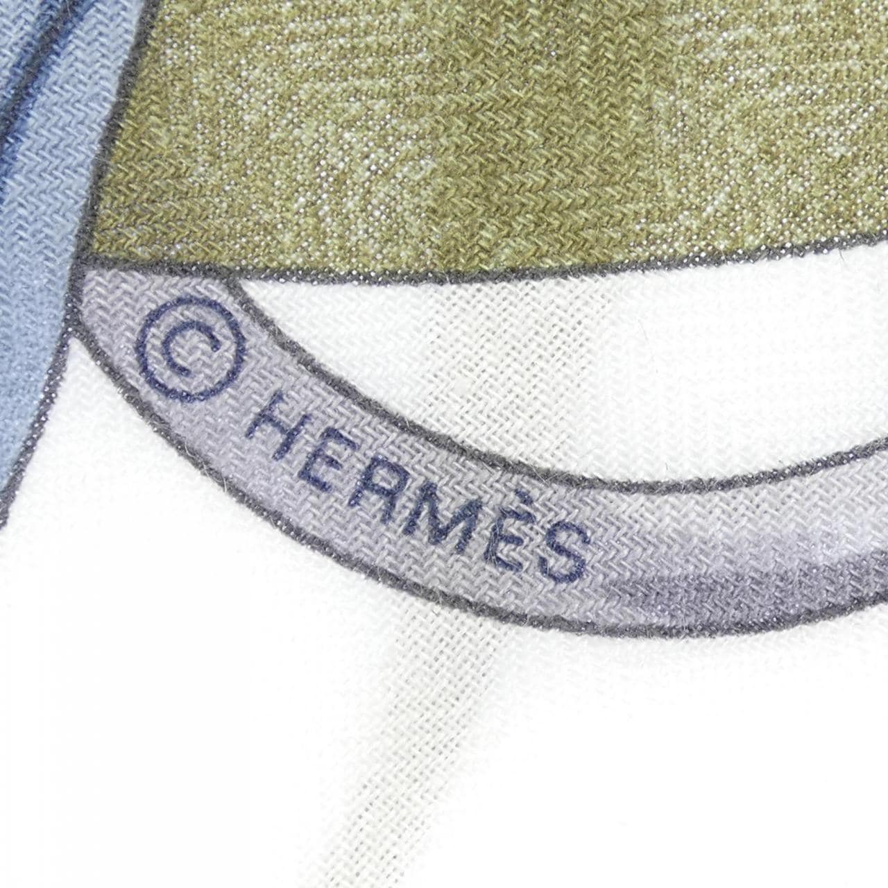エルメス HERMES H361828S01 朝の散歩 白/エム ショール