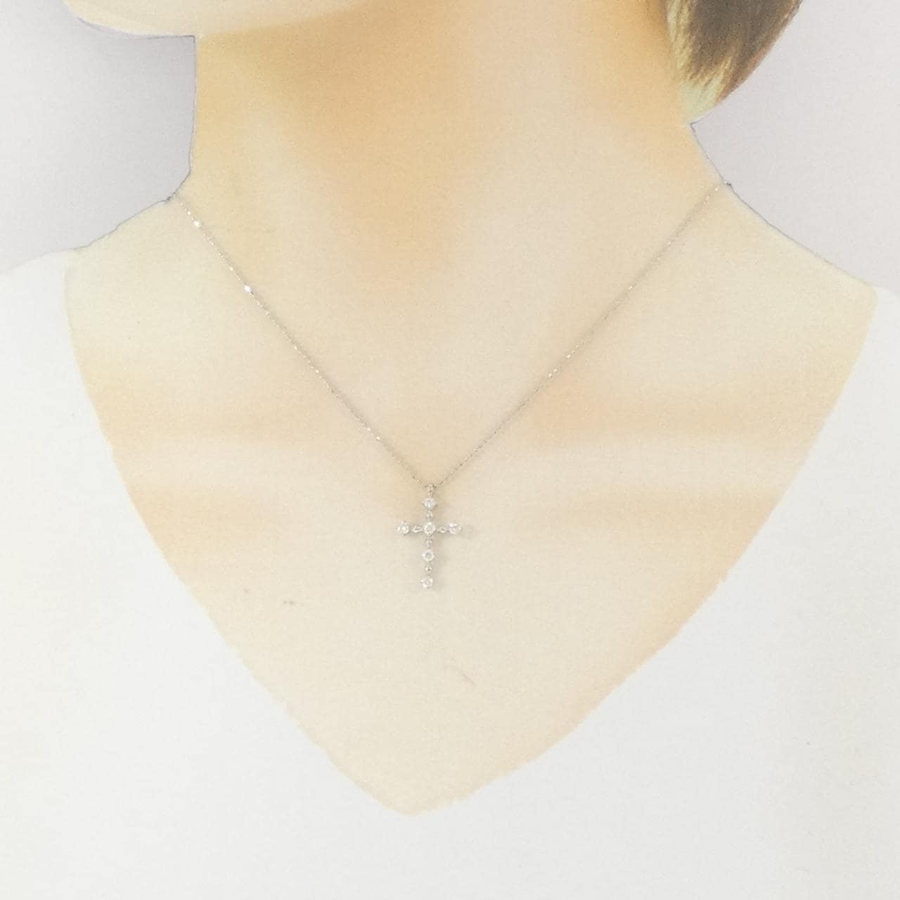 クミキョク クロス ダイヤモンド ネックレス 0.30CT