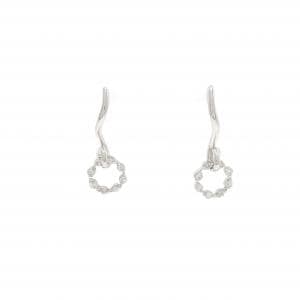 K18WG ダイヤモンド ピアス 0.10CT