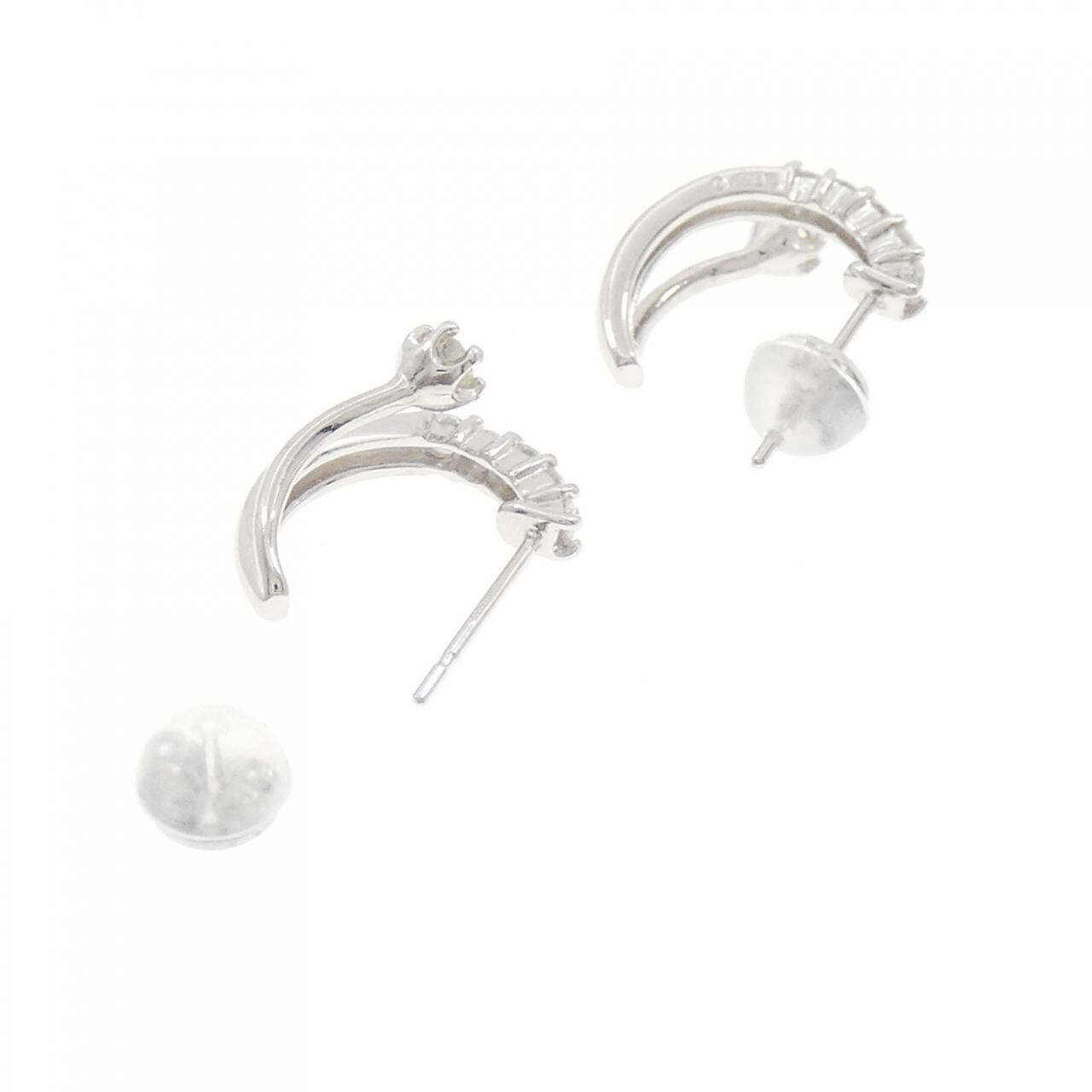 K14WG ダイヤモンド ピアス 0.40CT