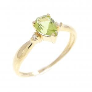 K18YG ペリドット リング