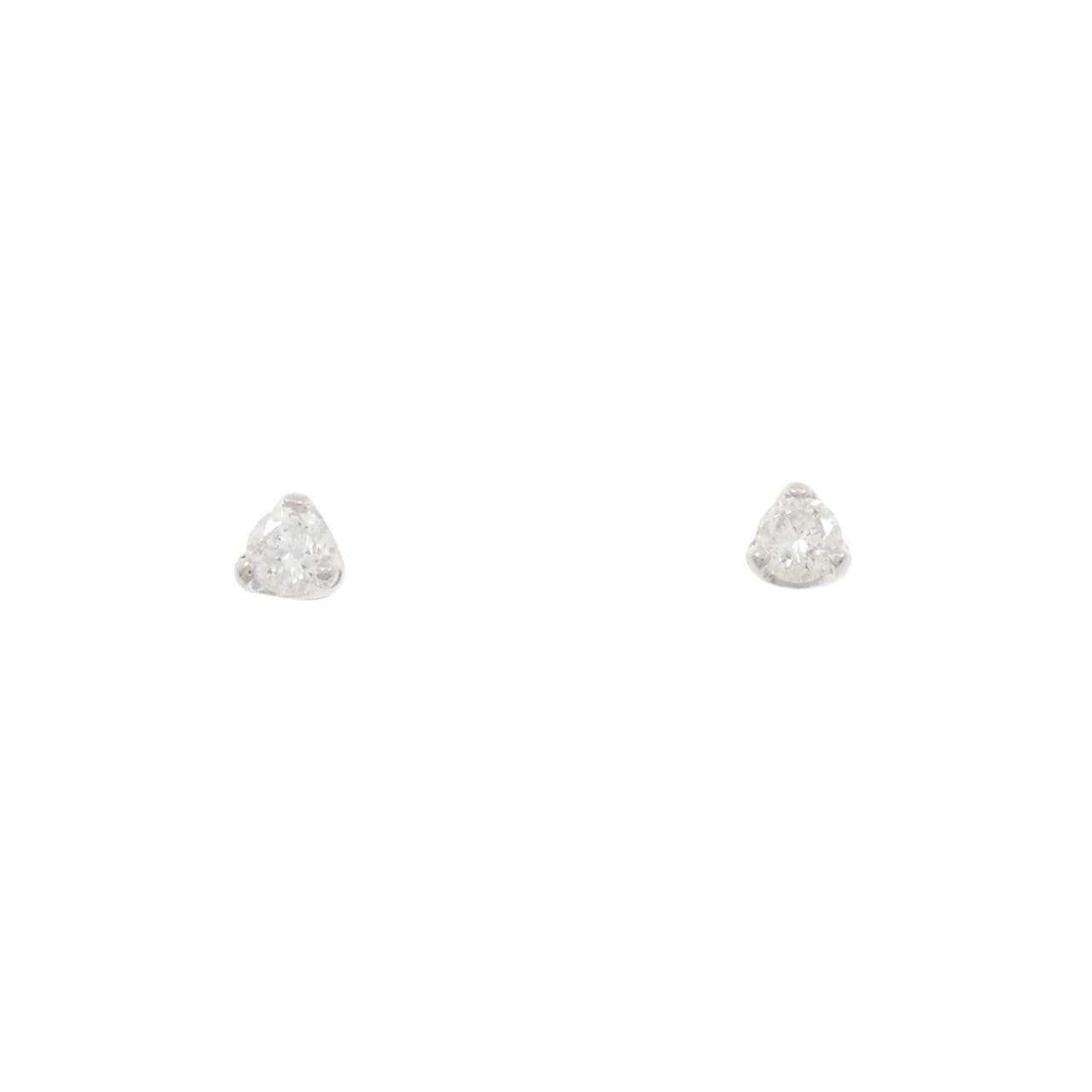 PT900 ソリティア ダイヤモンド ピアス 0.20CT