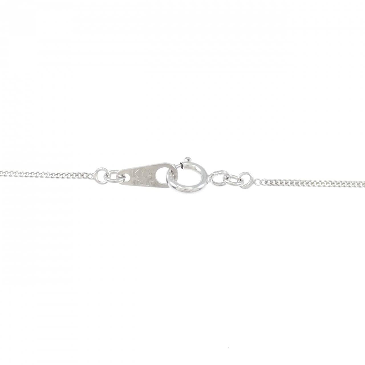K14WG クロス ダイヤモンド ネックレス 0.10CT