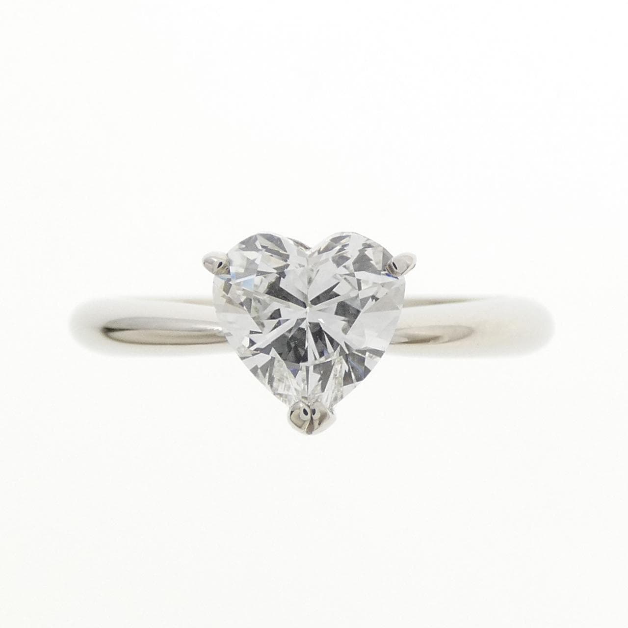 PT900 ダイヤモンド リング 0.903CT E SI1 ハートシェイプ