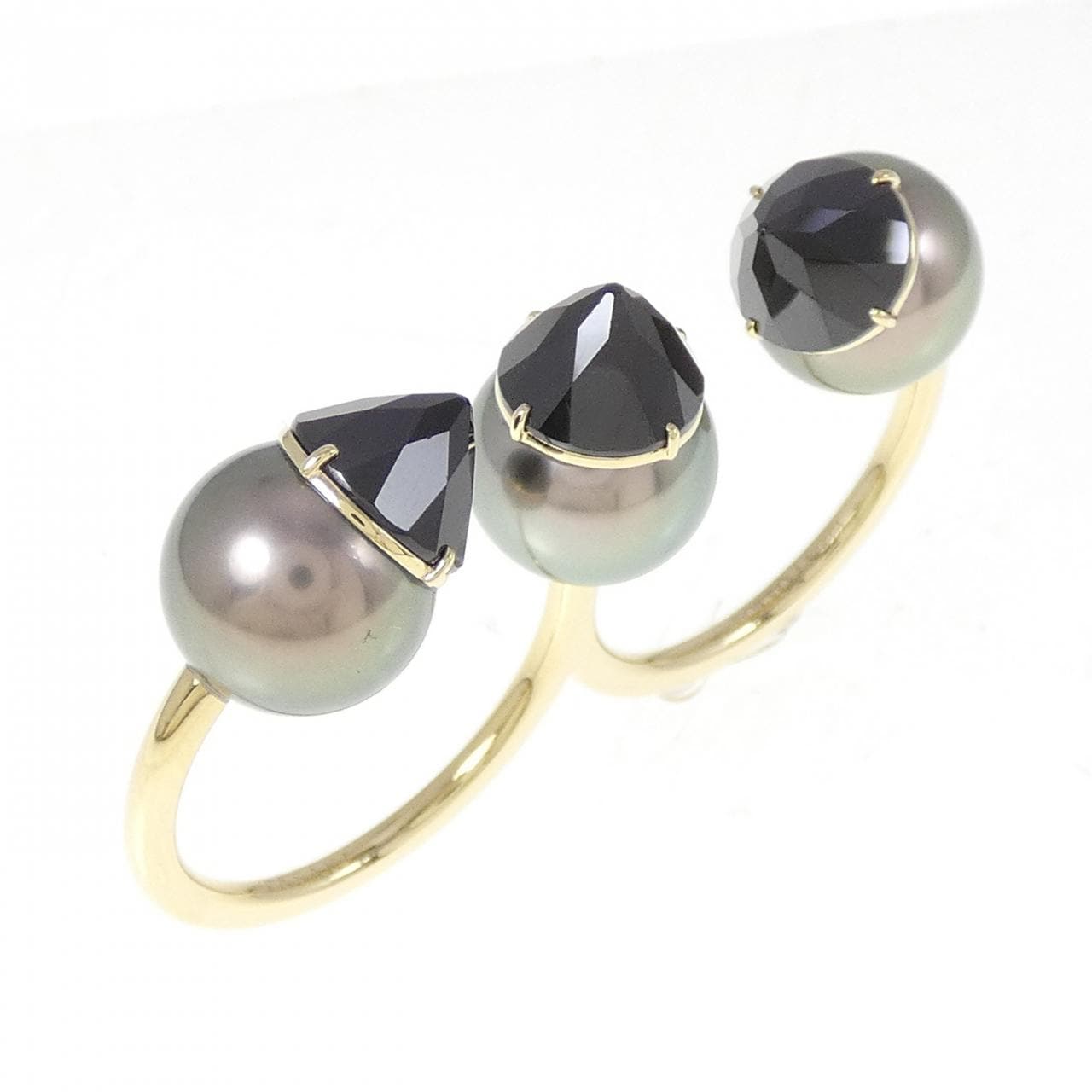 Tasaki black butterfly pearl ring