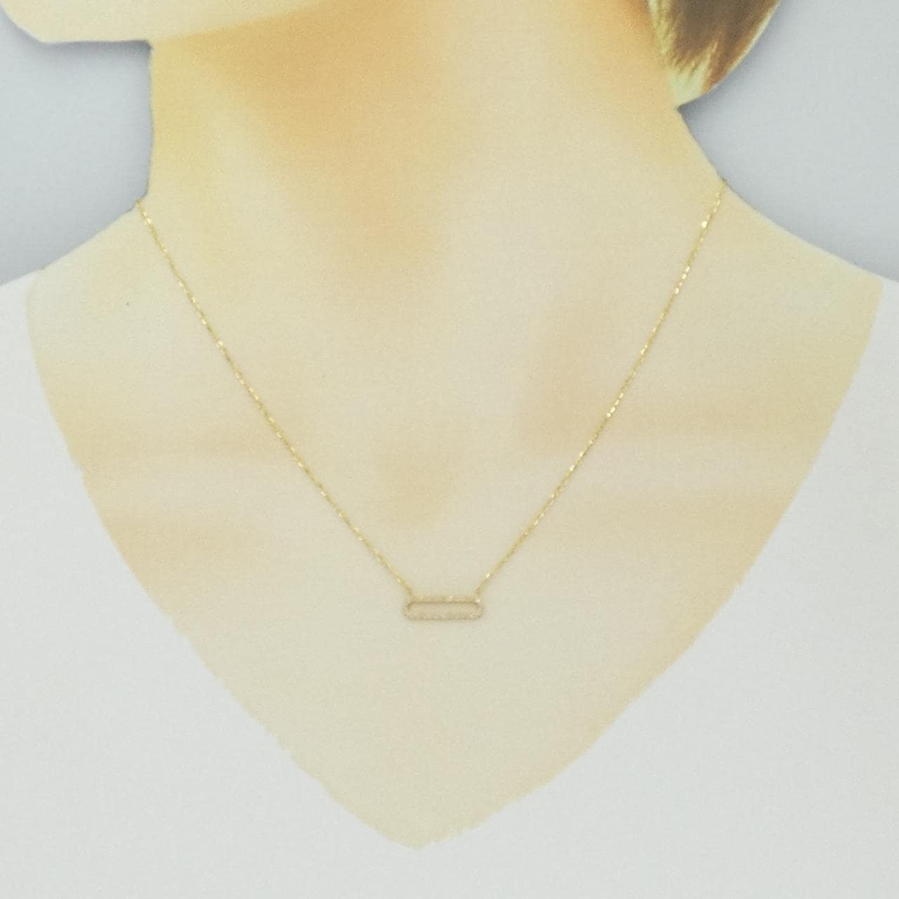K18YG ダイヤモンド ネックレス 0.08CT