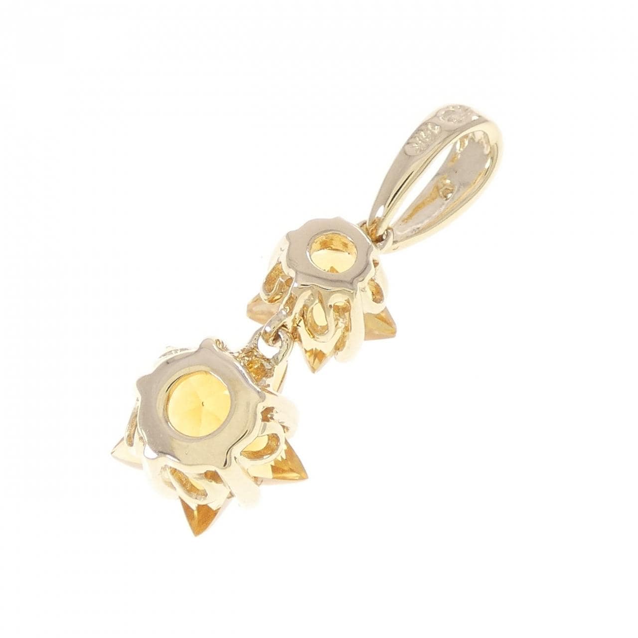 14KYG スター シトリン ペンダント