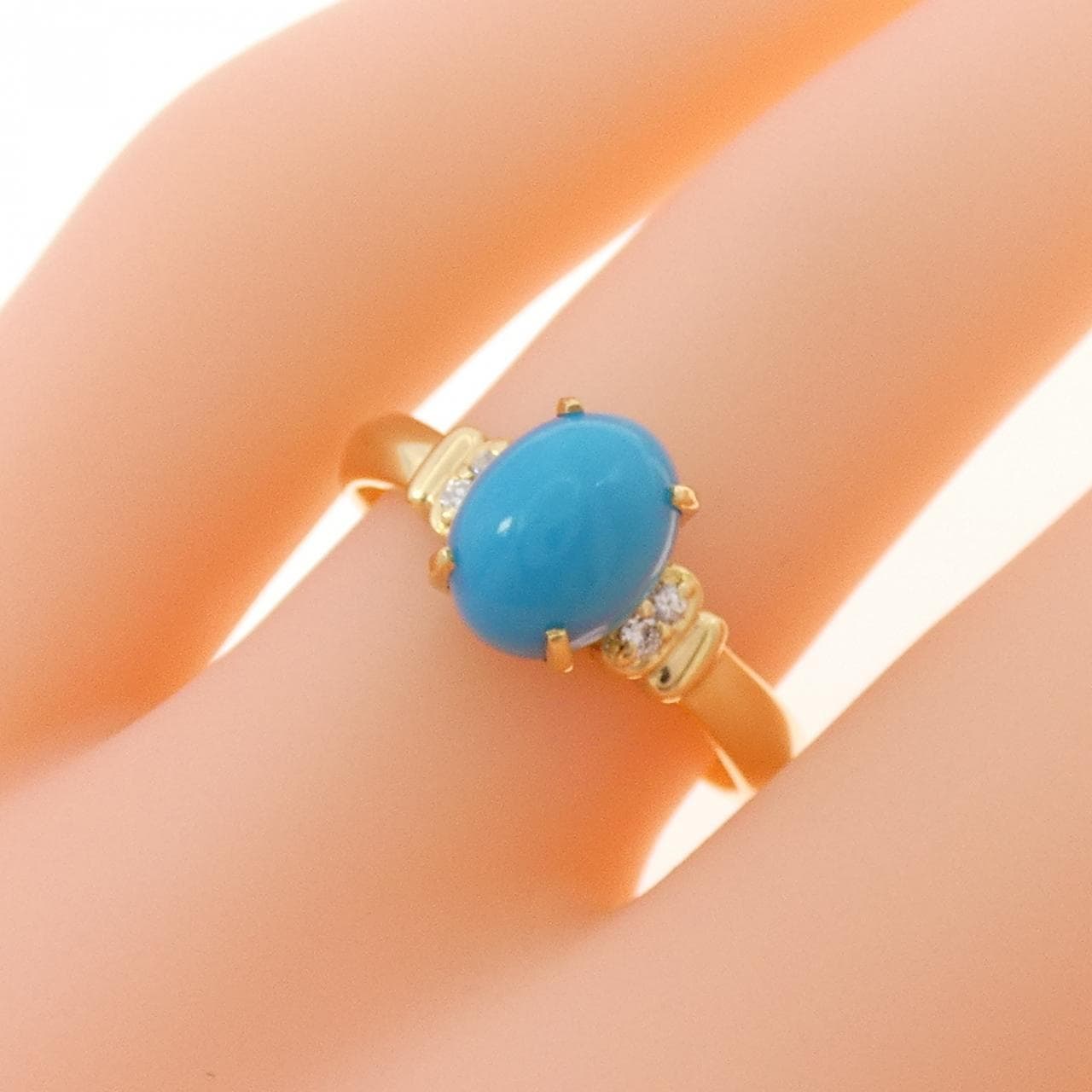 K18YG turquoise ring
