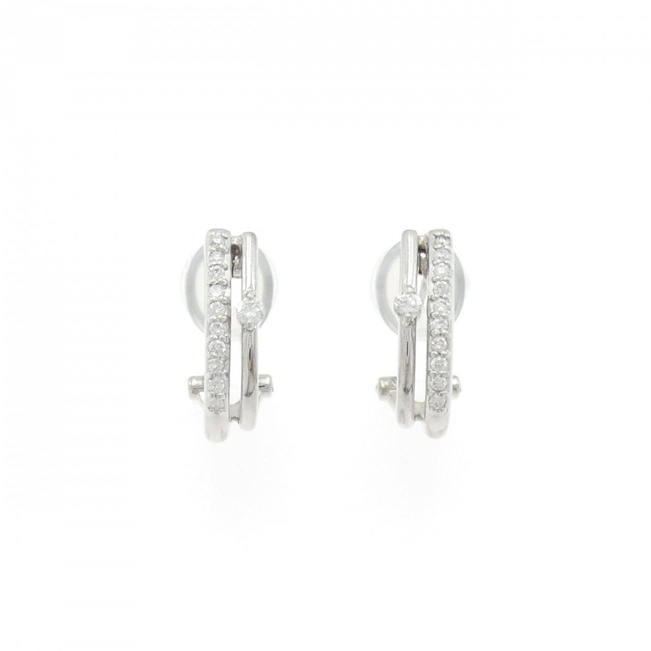 K18WG Diamond earrings/earrings 0.30CT
