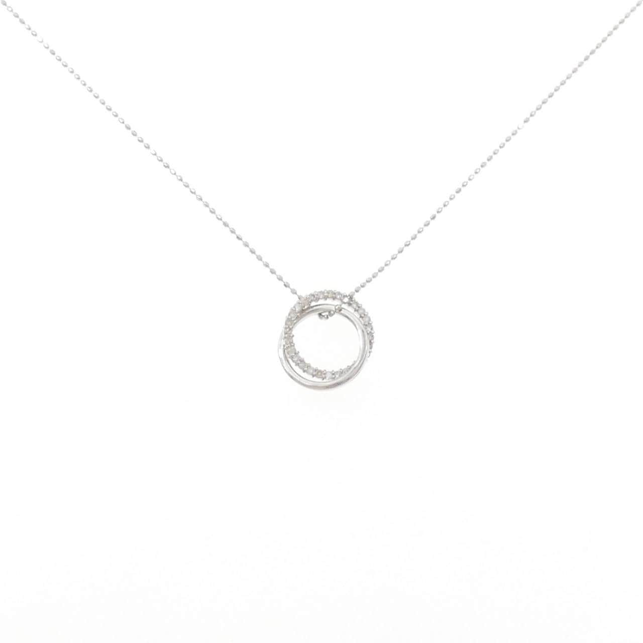 K18WG ダイヤモンド ネックレス 0.19CT